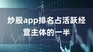 炒股app排名占活跃经营主体的一半