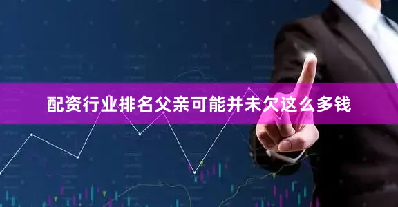 配资行业排名父亲可能并未欠这么多钱